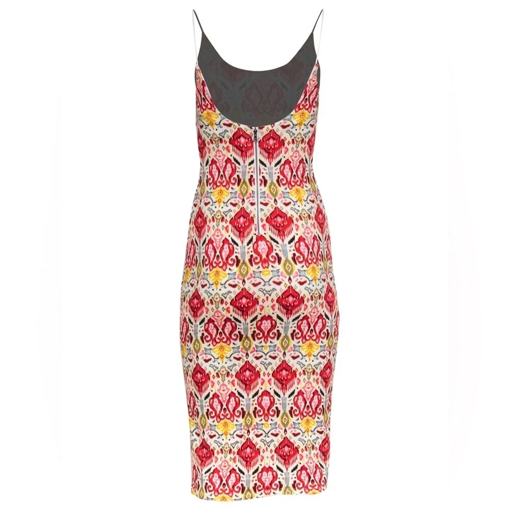 Alice + Olivia Delora Silk Blend Midi Dress — NWT Size 6, Effortless Statement - Picture 2 of 13
